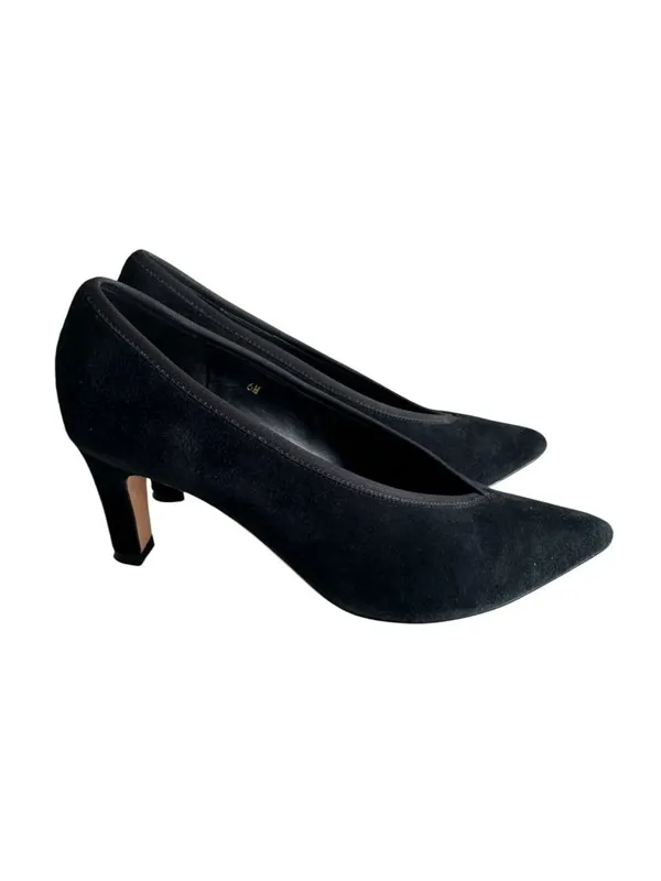 VAN ELI Womens Black Suede Pointed Heels Size 6 - Image 4