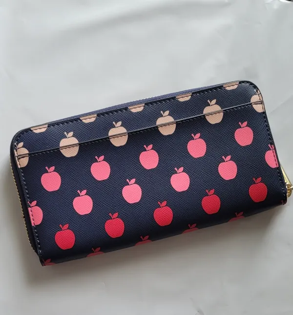 Kate Spade Staci large continental wallet with an apple print - Image 2