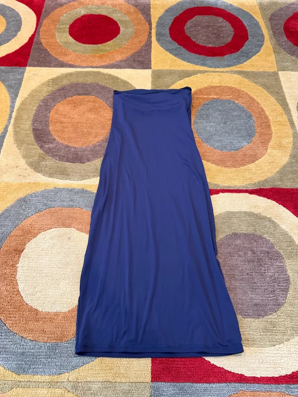 Offline by Aerie Navy Blue Workout Athletic Midi Dress Built in Bra Strapless S - Image 4