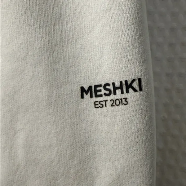 Meshki Unisex Joggers in Cream Size Small - Image 3