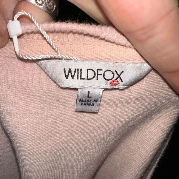 Wildfox But First Cocktails pink oversized cozy sweatshirt - Image 4