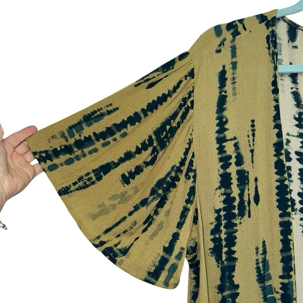 Women's Tie Dye Open Front Duster Kimono Cardigan Lightweight Boho oversized‎ - Image 2