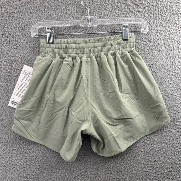 NWT‎ Lululemon Hotty Hot High Rise Shorts 4" Fog Green Lined Athletic Women's 2 - Image 2