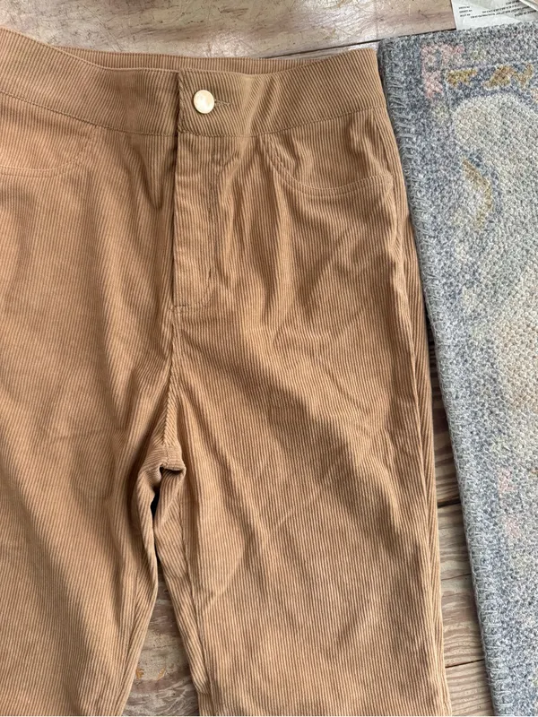 Flying Tomato Tan Corduroy Flare Pants size s - Image 2
