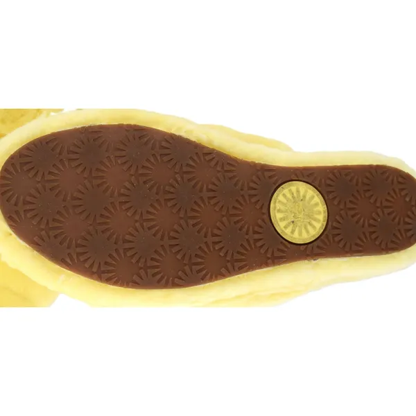UGG Fluff Yeah Slide Women 10 Yellow Excellent Sheepskin Fuzzy Slingback - Image 9
