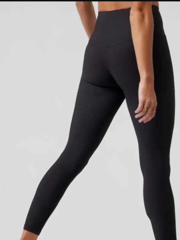 Athleta Elation Ultra High Rise Rib Legging Sz Large Yoga Pilates Pickleball - Image 2