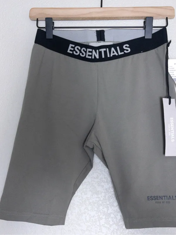 NWT Fear of God ESSENTIALS Biker Shorts XS Charcoal Athletic High Waisted - Image 4
