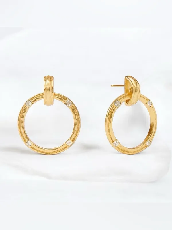 Julie Vos Astor Doorknocker Earring Gold - Image 3