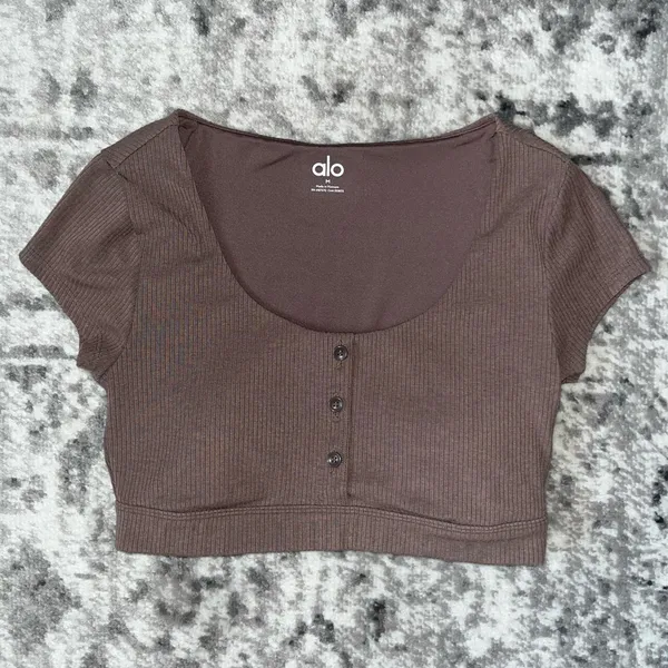 Alo Yoga Blissful Henley Bra Top - Image 2