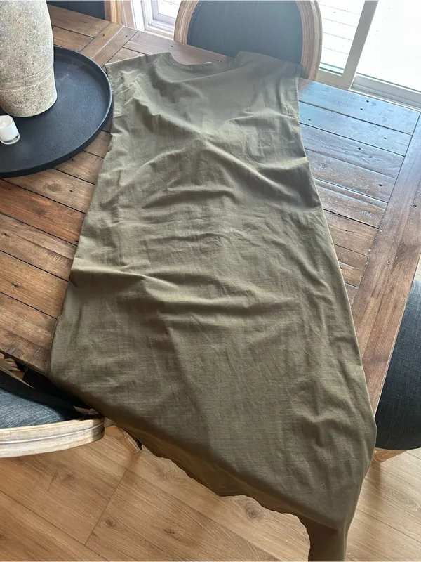 Modern Citizen Fei Tie Front Cotton Dress Green L - Image 10