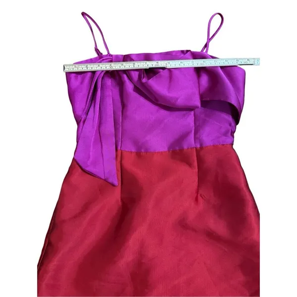 Anthropologie Hutch‎ Serena Bow Mini Dress Pink Red Sz 4 - Image 10