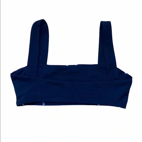 NWT WeWoreWhat Black Corset Sports Bra Top Bralette XS Cropped Workout Top v6x - Image 6