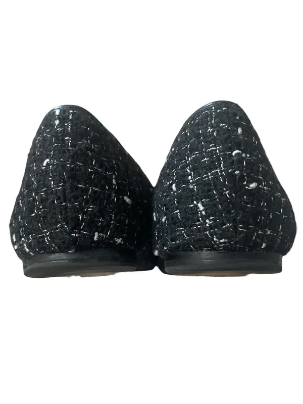 J. Crew Factory Black Tweed & Leather Ballet Flats with Bow - Image 2