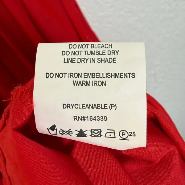 Petal & Pup Camilla Shirred Maxi Sundress Sweetheart Neckline Red Size Small - Image 8