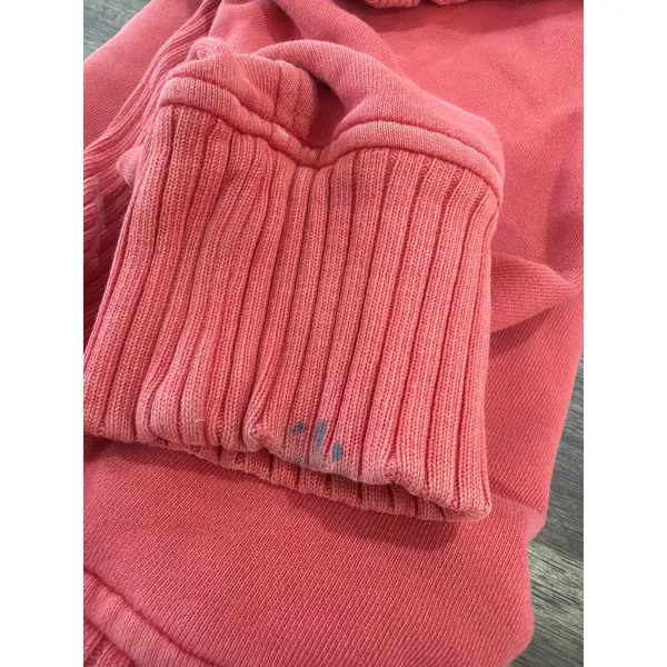 Aerie Mind In The Mtns Graphic Sweatshirt Coral Red Ribbed Oversized Medium - Image 9