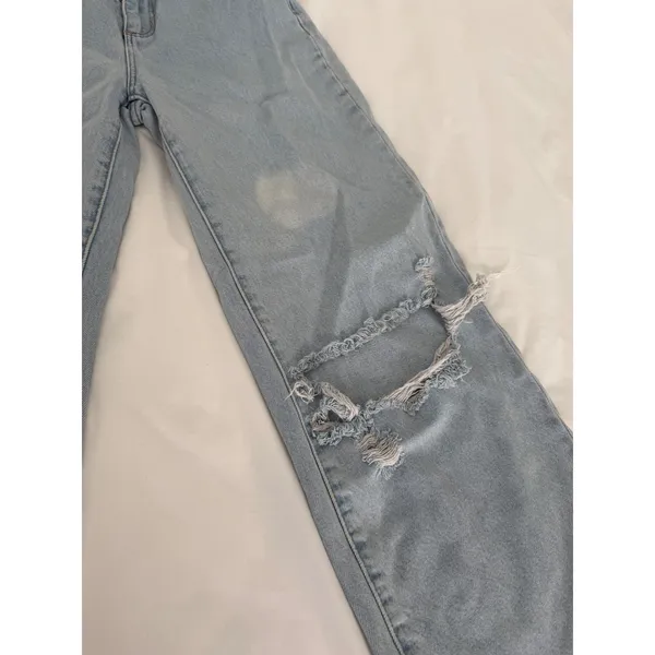 Rollas Eastcoast Flare Jeans Light Wash Distressed High Rise Wide Leg‎ 27 x 28 - Image 7