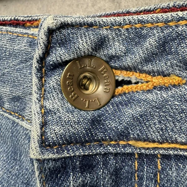 Vintage LL Bean Skirt 18 Favorite Fit Straight Denim Blue Jean Classic Preppy - Image 4