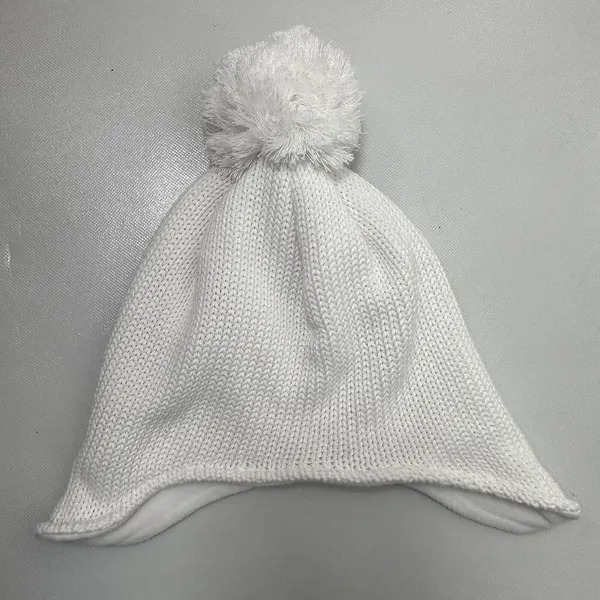 Nike Golf Beanie Pom Ear Flaps White Lined Women’s One Size Ski Snow Warm - Image 4