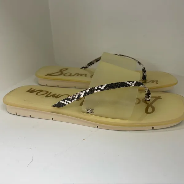 Sam Edelman Women's Transparent Yellow Sandals, size 7.5 - Image 2
