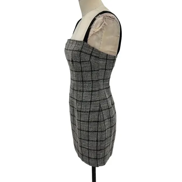NBD‎ Bynes Mini Dress Gray Black Plaid Sleeveless Size Small - Image 7