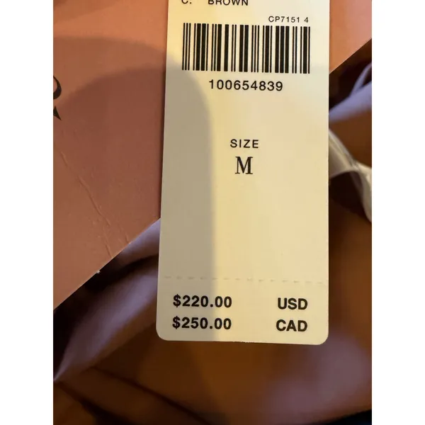 BHLDN Anthropologie Midi Dress Women Medium Brown NWT Satin Open Back Side Slit - Image 14