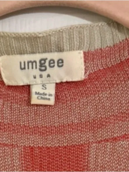 Umgee Red and Tan Fringe Open-Front Cardigan - Image 5