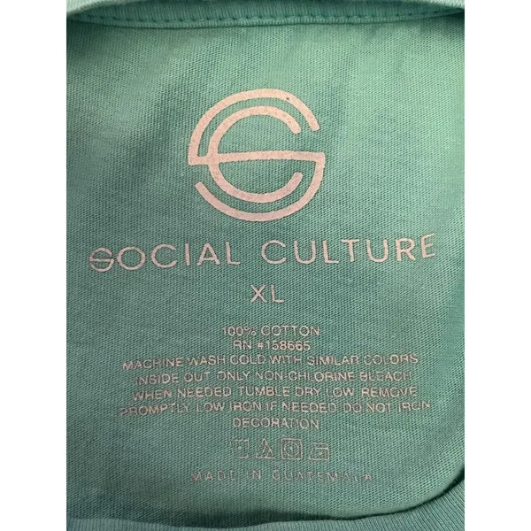 Social Culture Shirt Womens XL Blue Desert World Tour 1991 Graphic Cropped Tee - Image 5