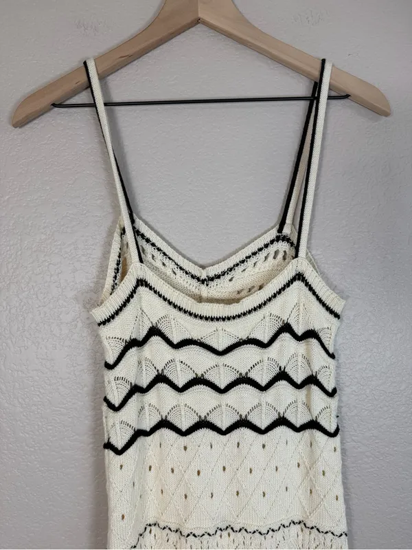 Commense Paros Crochet Eyelet See Through Midi Dress size XS NEW $50 - Image 11
