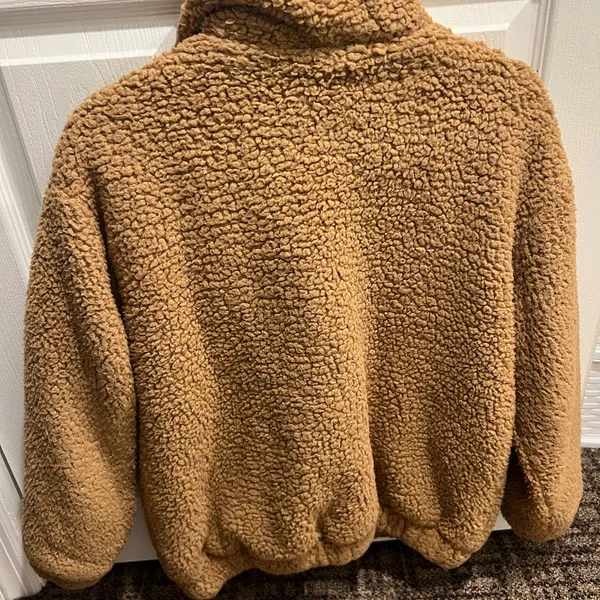 Zaful Brown Teddy Jacket - Image 4