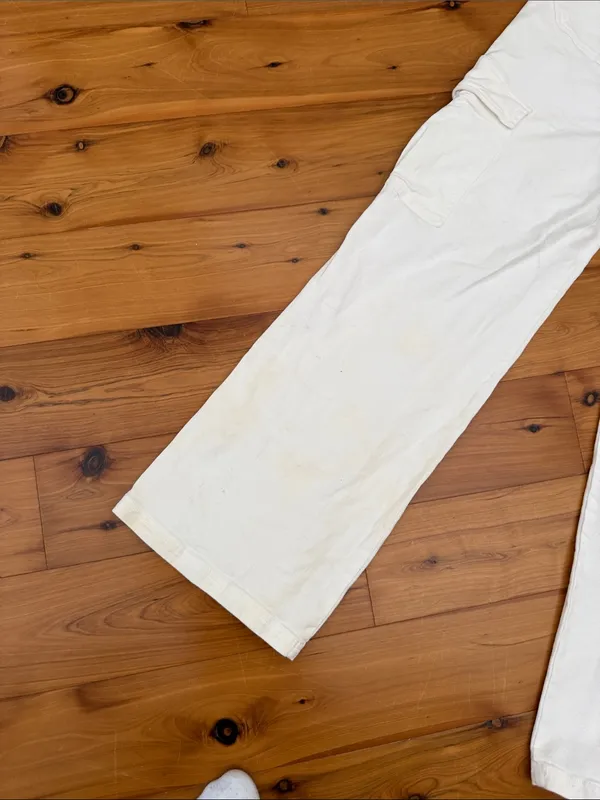 Cotton Candy White Elastic Drawstring Pants Size M - Image 12