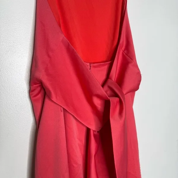 Elliatt Sleeveless Formal Revolve Decades Dress in Melon Red Size Medium Satin - Image 5