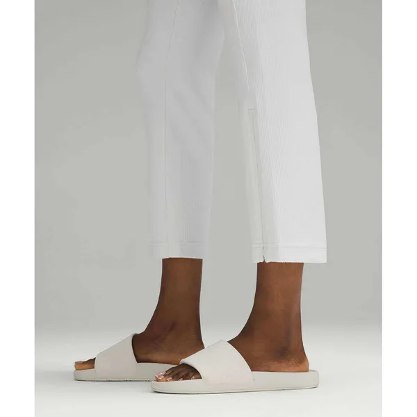 Lululemon Ribbed‎ Softstreme Zip-Leg High-Rise Cropped Pant 25" Light Vapor 8 - Image 5