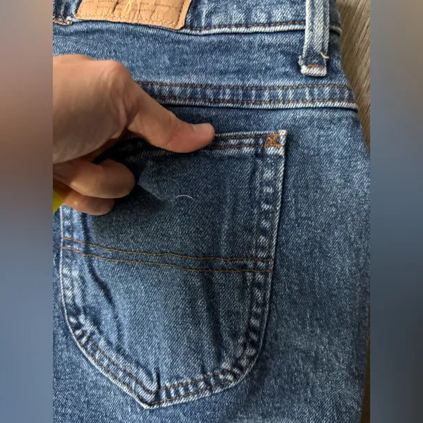 VTG RIDERS Classic Blue Denim Jeans Mom Jeans Relaxed High Waist Size 33 34 - Image 7