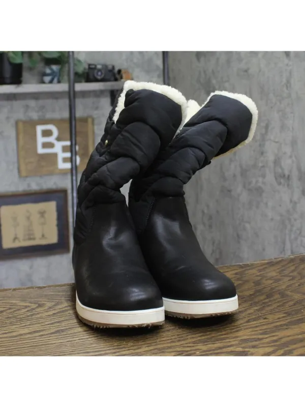 Journee Collection PIPPAH Shearling Lined Cold Weather Boots Black 10M - Image 4