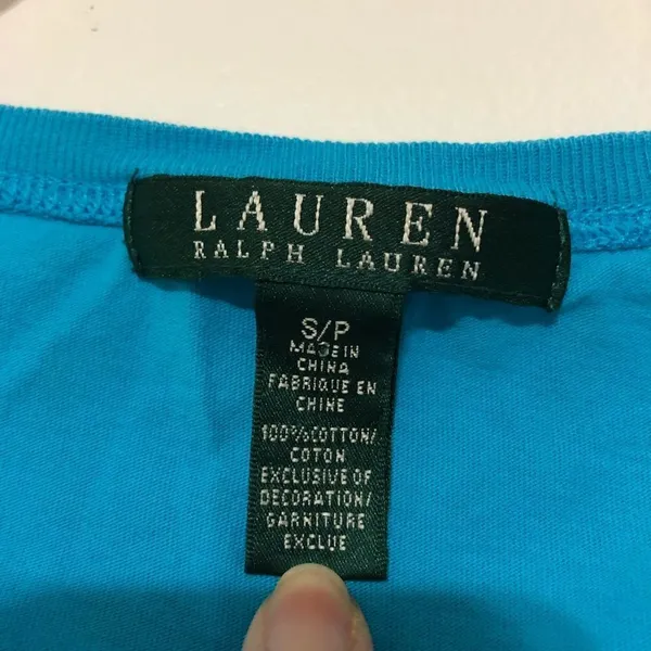 Lauren Ralph Lauren Floral Blue Sequenced Tshirt - Image 7