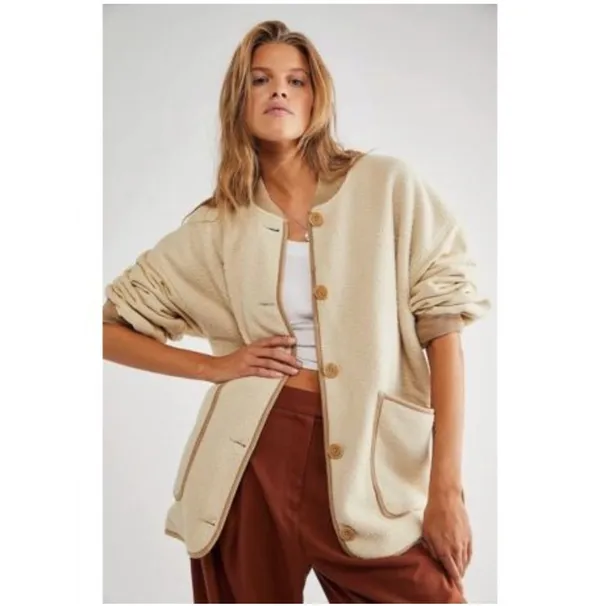 Free People Quilted Sherpa Jacket - Image 4