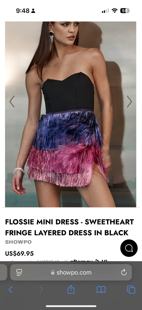 Showpo Flossie strapless Tinsel Dress - Image 2