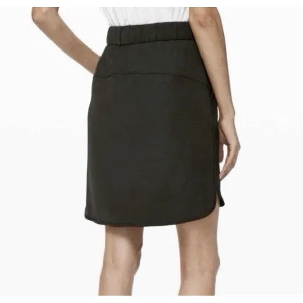Lululemon On The Fly Skirt Womens Size 8 Black Elastic Drawstring Waist Active - Image 4