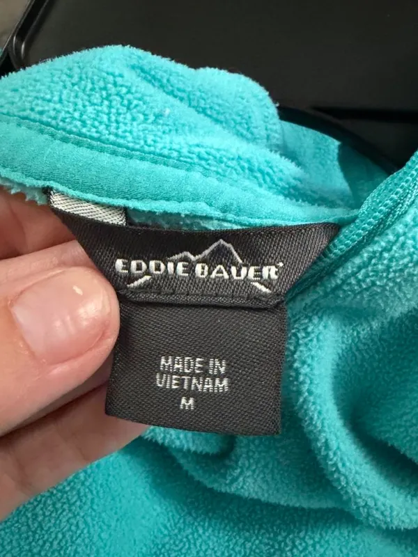 Women’s medium Teal Quarter-Zip Fleece Pullover - Image 4