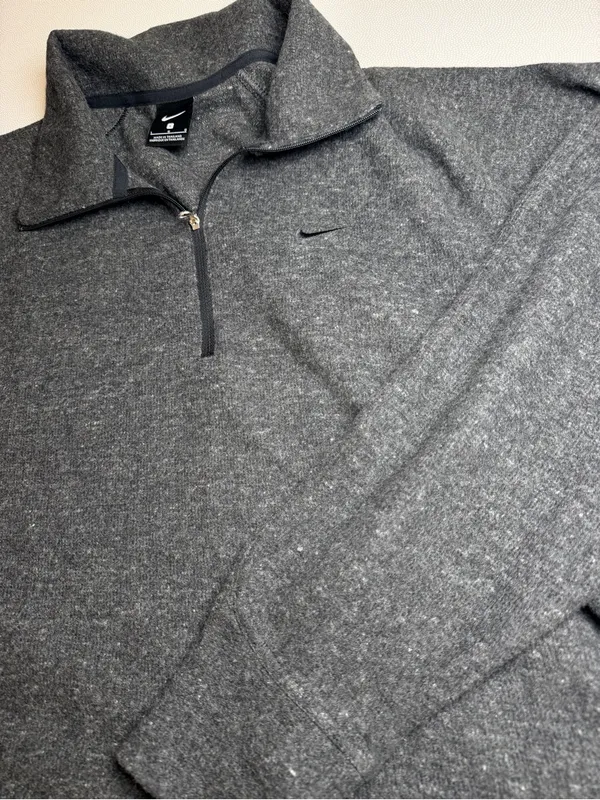 Nike Women’s Therma-FIT 1/4 Zip Pullover Gray Fleece Sweatshirt Large L - Image 8