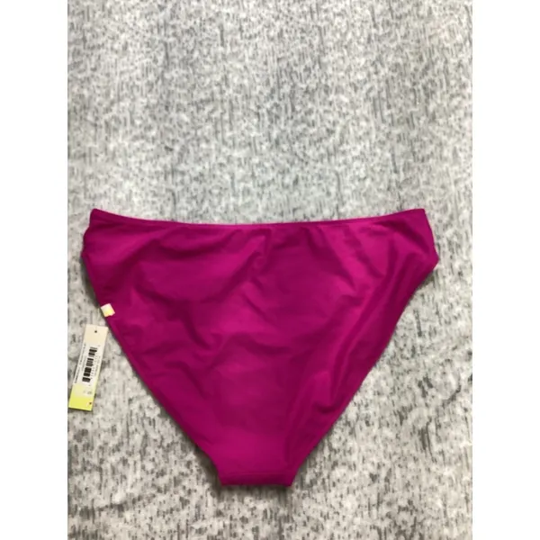 Summersalt High Leg Mid Rise Bikini Bottom‎ Hibiscus Lava Pink Red Size 4 NWOT - Image 2