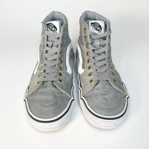 Vans Old Skool Grey Hi Top Skate Sneakers Shoes Grey Women 8 / Men 6.5 - Image 3