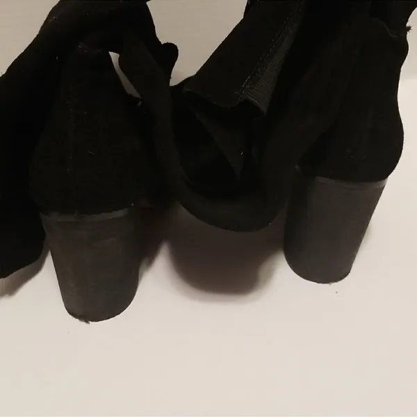 Kelsi Dagger OTK Logan Black Suede Anthropologie Chunky Soles Size 6.5. ‎ B87 - Image 8