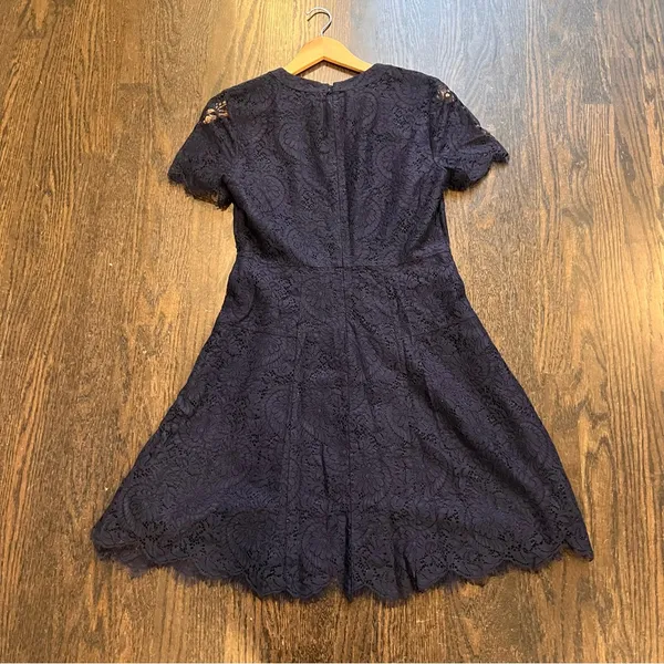 Madewell Navy Dress with Lace Detail - Image 10