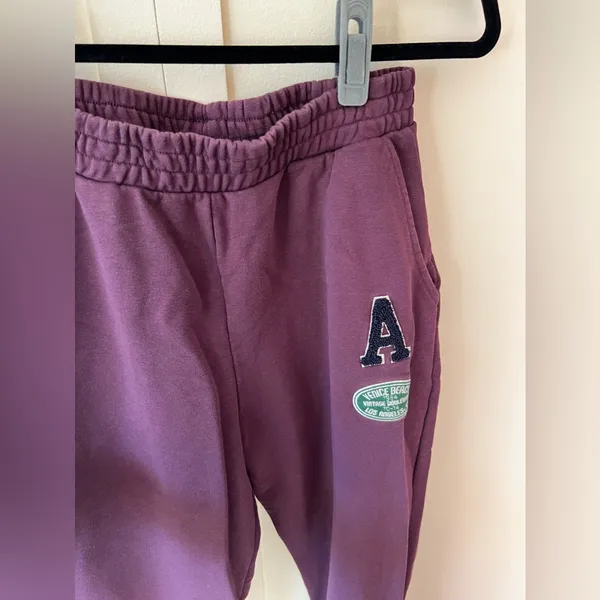 Zara Women’s Purple Preppy Cozy Joggers Sweatpants‎ Size Medium - Image 6