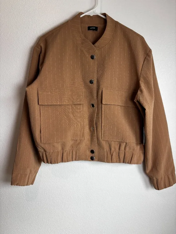 Express Tan NWT Blazer Suit Jacket - Size S - Image 2