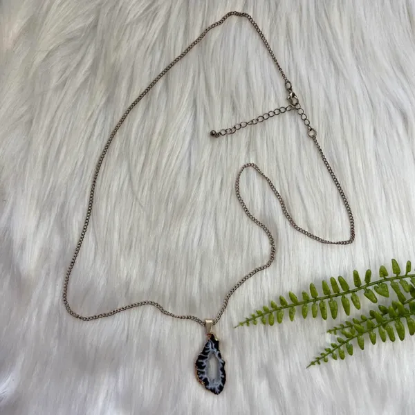 Black agate pendant necklace - Image 3