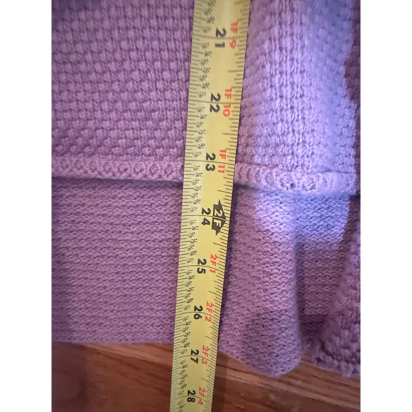 Free People FP‎ Beach Mauve Purple Waffle Knit Henley Sweater XS Relaxed Fit - Image 5