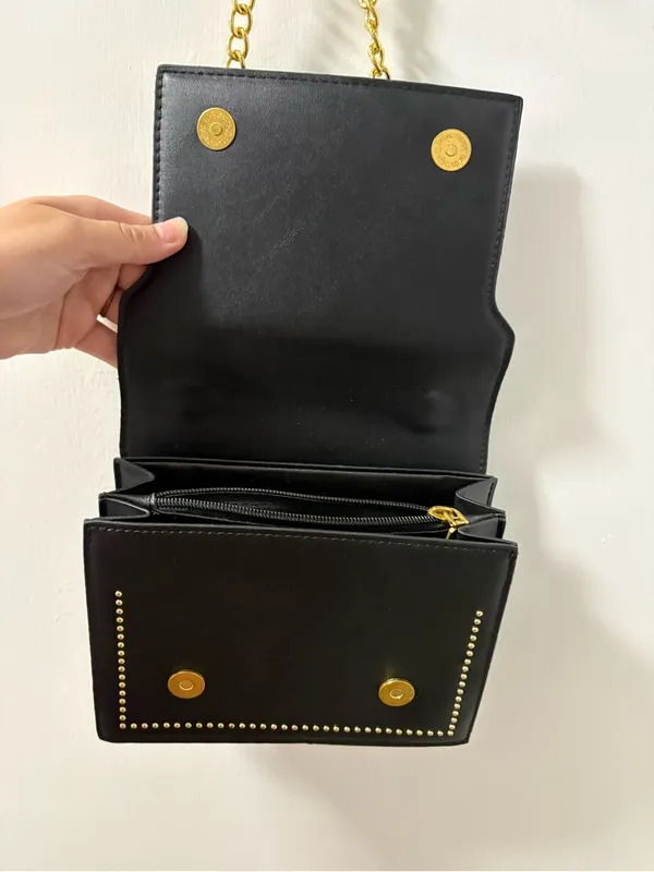 Embroidered metallic bug crossbody Black - Image 5