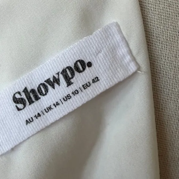 Showpo White Mini Long Blouson Sleeve Plunge V-Neck Ruched Dress - Image 5